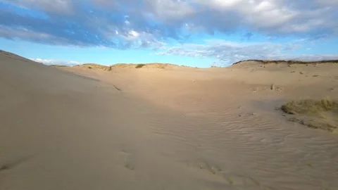 Sand Dunes Drone Flyover Stock Footage 246913956