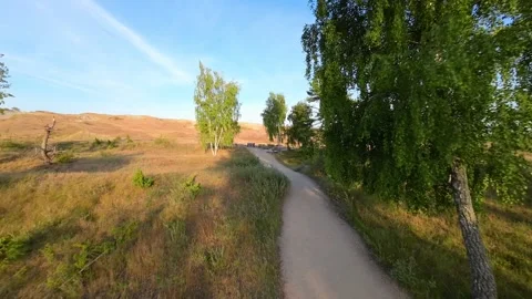 Sand Dunes Drone Flyover Stock Footage 246913969