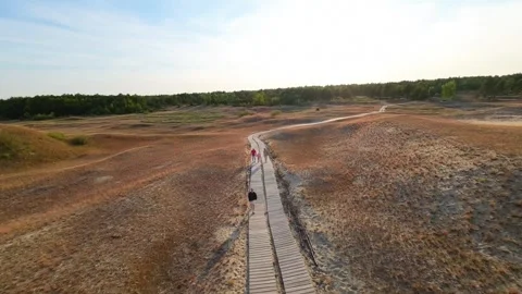 Sand Dunes Drone Flyover Stock Footage 246914013