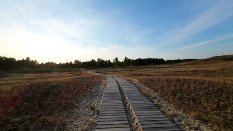 Sand Dunes Drone Flyover Stock Footage 246914044