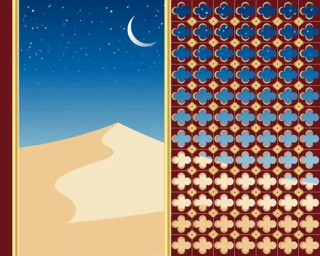 Sand dunes Stock Illustration