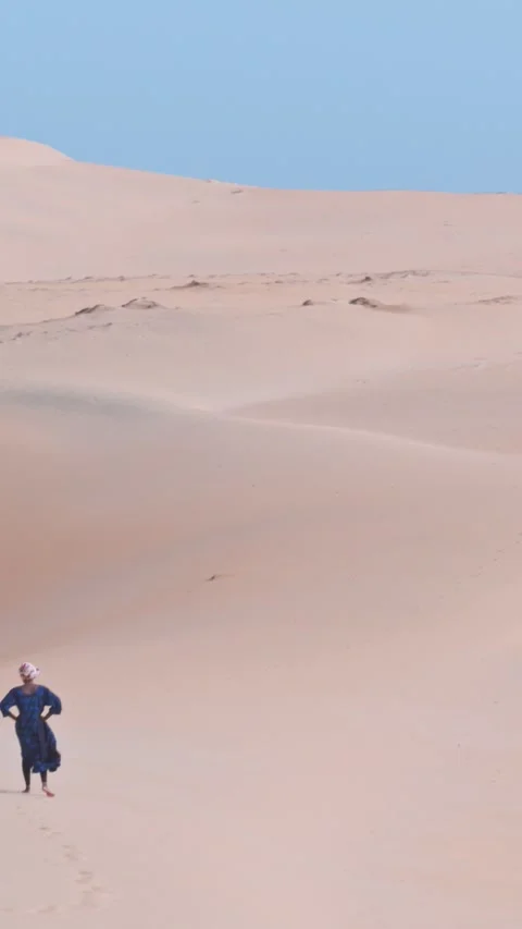Sand Dunes Rolling Arid Landscape Scenic - Vertical (9:16) Stock Footage 322607459