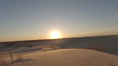 Sand dunes sun set Stock Footage 232556901