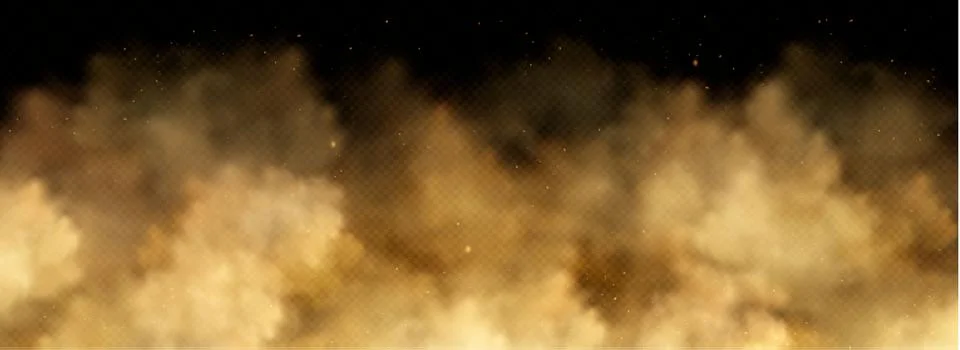 Sand dust cloud with flying particles Stock Illustration