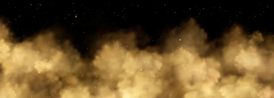 Sand dust cloud with flying particles Stock Illustration
