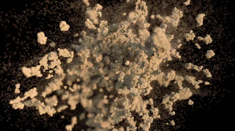 Sand explosion with Shallow focus Stock Footage 53555651