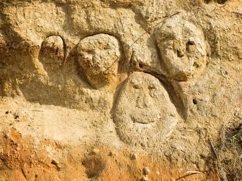 Sand faces Stock Photos