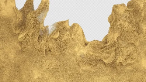 Sand Fall Top Transition Alpha Wipe Stock Footage 324900251