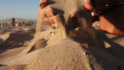 Sand Falling On The Ground Slow-Motion 스톡 동영상 167099993