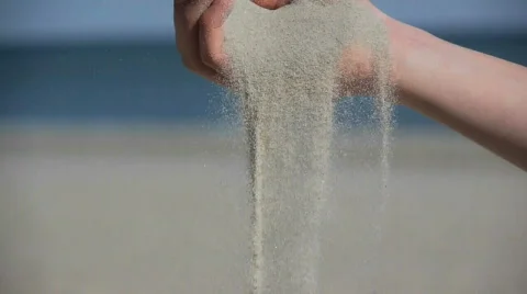 Sand Falling Off Hand 動画素材 751597