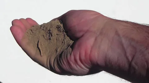 Sand falling through hand 動画素材 41719048