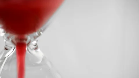 Sand Falling Through Sand Timer Close Up Stock Footage 99694075