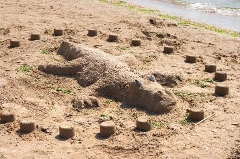 Sand figure Stock Photos