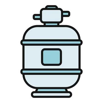 Sand filter for pool water purification system Stock Illustration