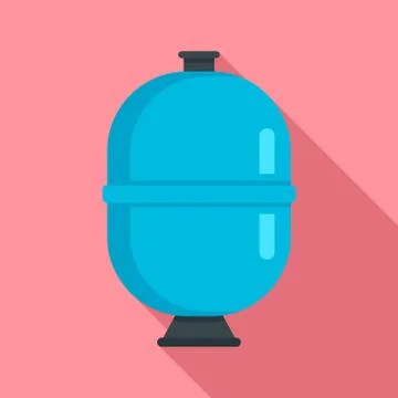 Sand filter pump pool icon, flat style Stock Illustration