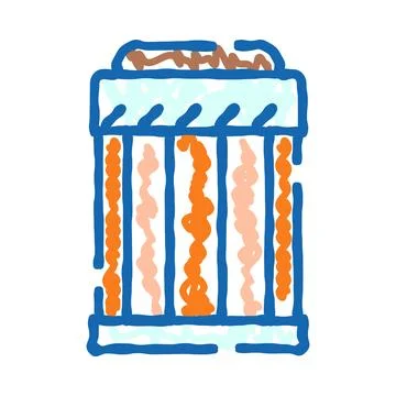 Sand filter system for water purification process 库存插图