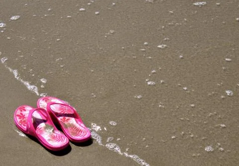 In the sand - flip-flops 25 Photos