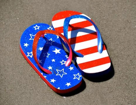 In the sand - flip-flops 3 写真素材