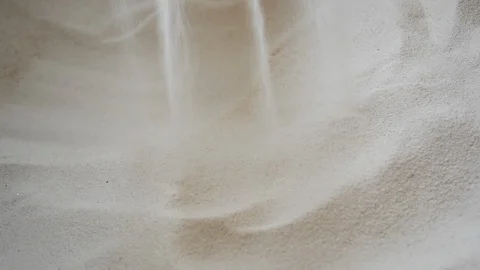 Sand flowing fall on pile Stock Footage 96296877