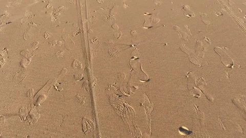 Sand footprints Stockbeeldmateriaal 226647646