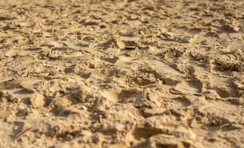 Sand with footprints Stock Photos