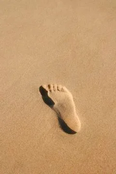Sand footstep Stock Photos