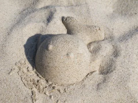 Sand form on a beach Stock Photos
