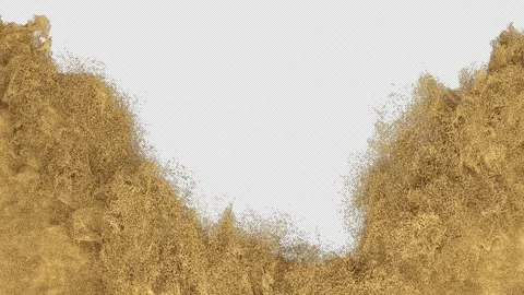 Sand Grain Particles Transition Alpha Channel Stock Footage 335426811