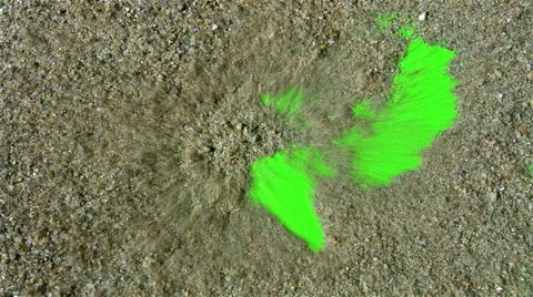 Sand on a Green Screen Stock Footage 55279033