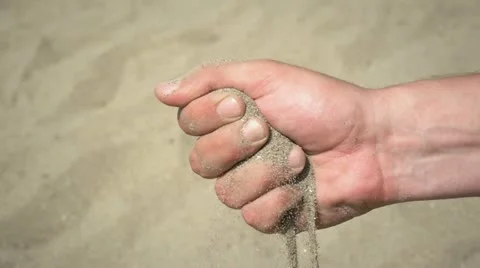 Sand in hand 2 Stock Footage 11200684