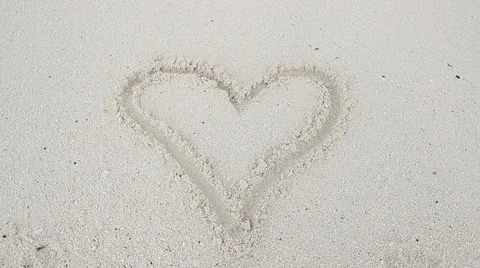 Sand heart Stock Footage 20444973