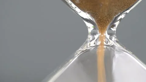 Sand in an hourglass close up Stock Footage 145584611