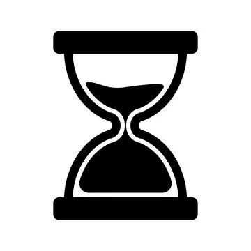 Sand hourglass vector icon on white background Stock Illustration