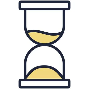 Sand hourglass wait time flat vector icon Stock Illustration
