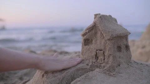 Sand House Model Video stock 80953566