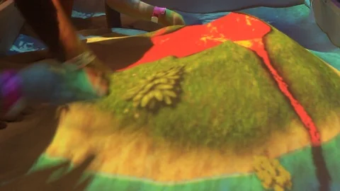 Sand interactive game Stock Footage 123698041