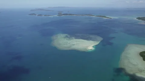 Sand Islands in the Ocean in the Philippines Stock Footage 280497527