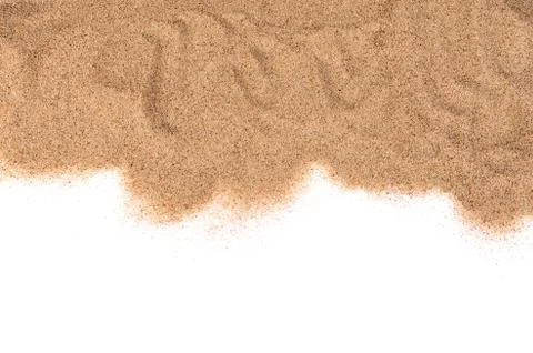 The sand isolated on white background Stock Photos