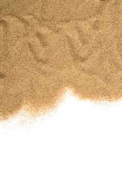 The sand isolated on white background Stock Photos