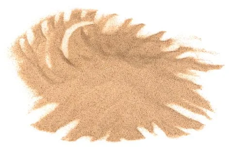The sand isolated on white background Stock Photos