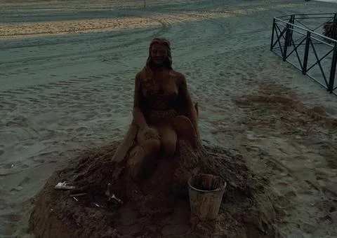 Sand lady 库存照片