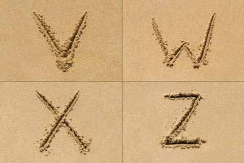 Sand Letter Sets Stock Photos