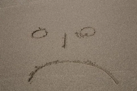 Sand message angry Stock Photos