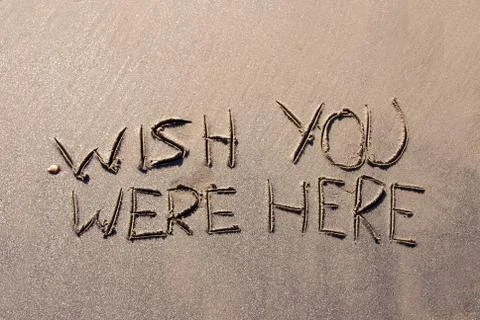 Sand message Stock Photos