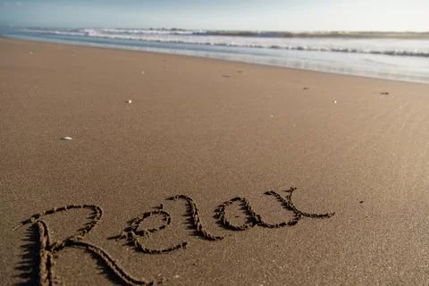 Sand message Stock Photos