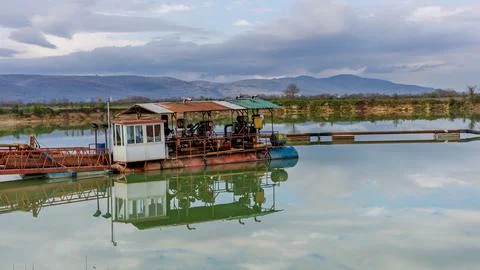 Sand Mining Machine Stock Photos