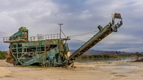 Sand Mining Machine Stock Photos