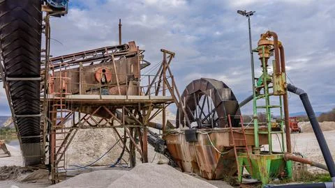 Sand Mining Machine Stock Photos