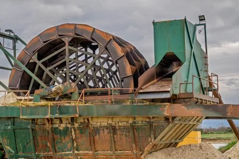 Sand Mining Machine Foto stock