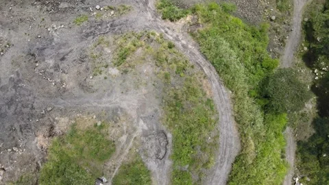 Sand Mining Operational and Volcano Video stock 149222513